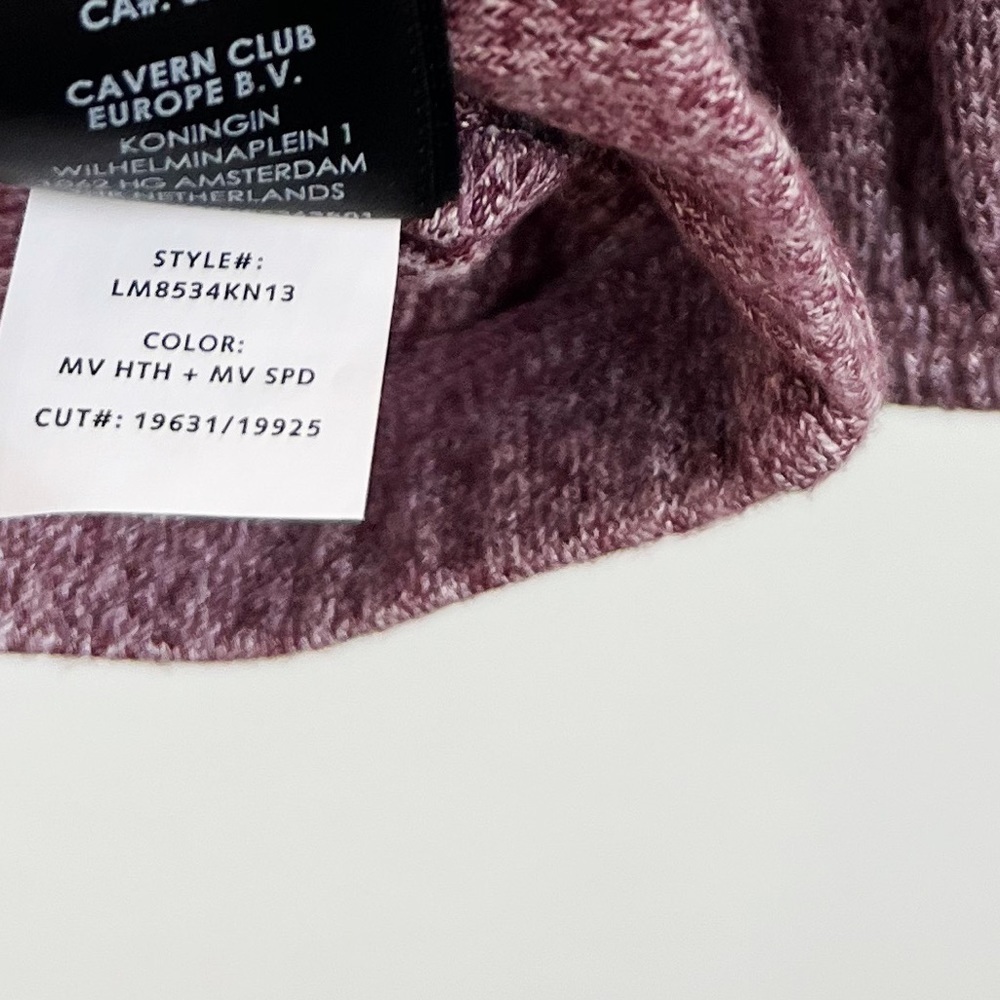 NWT Liverpool Jeans Co Split Neck Hoodie Mauve Heather Spacedye - Picture 6 of 7